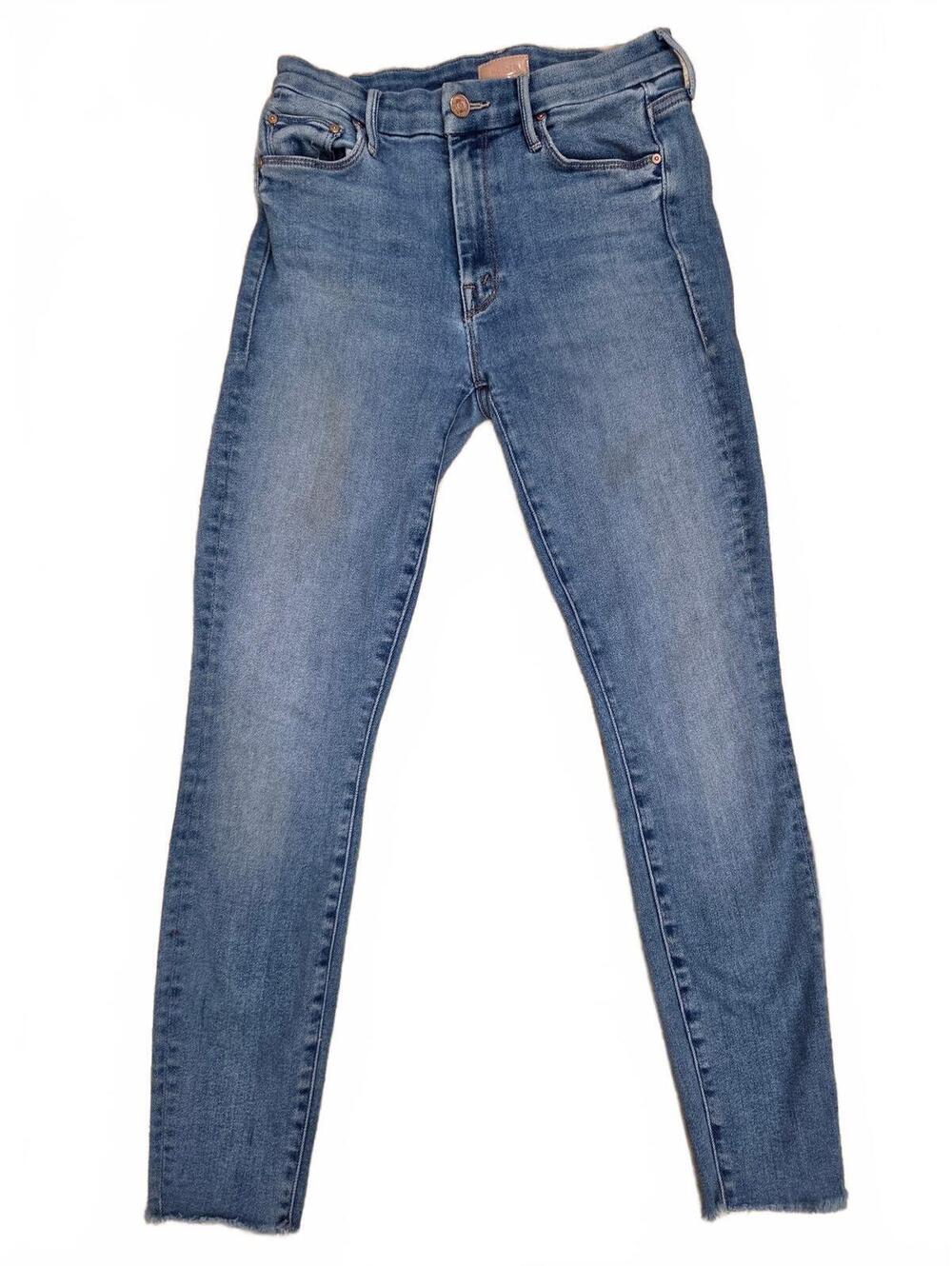 MOTHER The Looker Ankle Fray Skinny Denim Jeans Womens Size 26